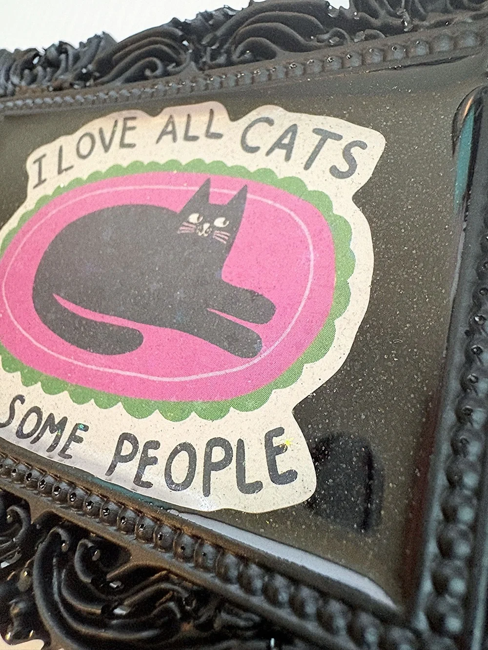 Handmade I Love All Cats And Some People Fridge Magnet